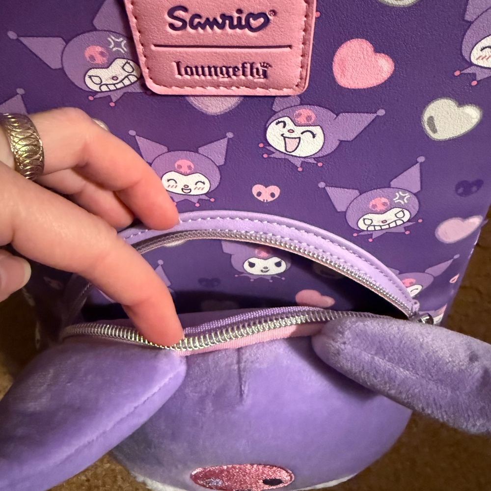 Loungefly Sanrio Purple Kuromi Backpack - Picture 3 of 7
